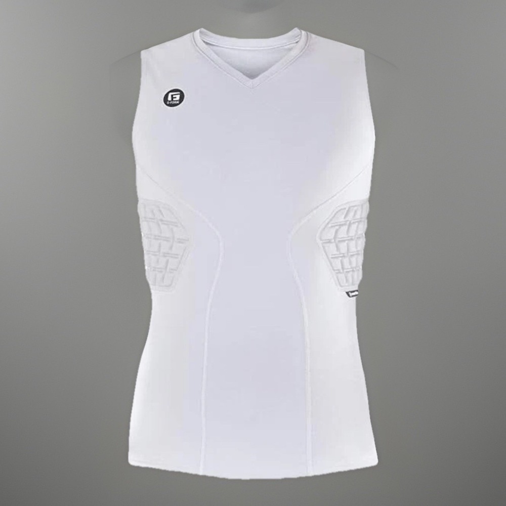 NWT G-Form Mens ProB Team Padded‎ White Baselayer Impact Sports Tank Mens XS